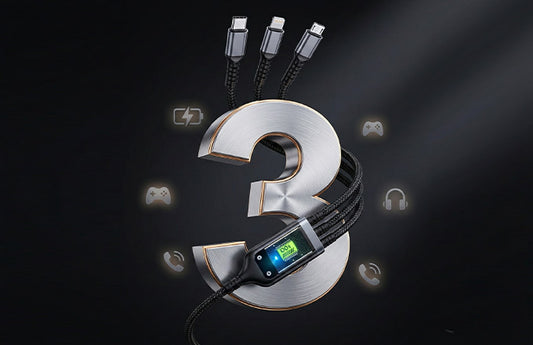 3-in-1 Nylon Braided Charging Cable 3A