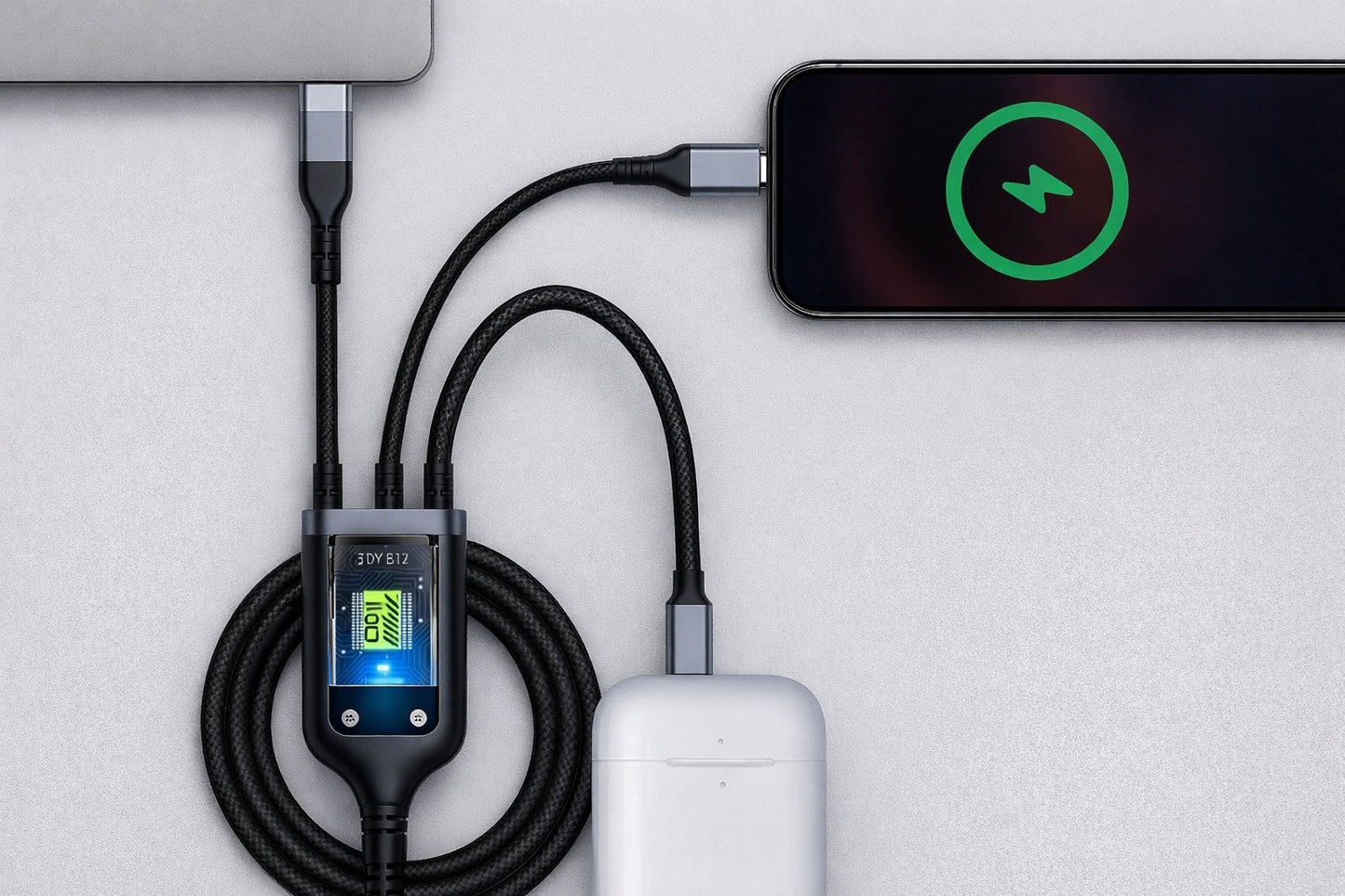 3-in-1 Nylon Braided Charging Cable 3A