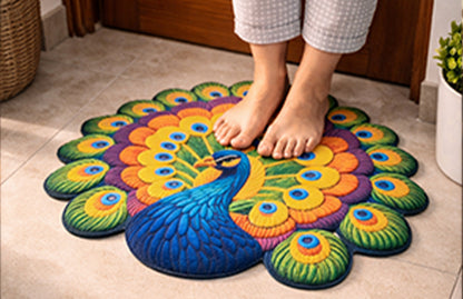 Peacock Design Decorative Door Mat