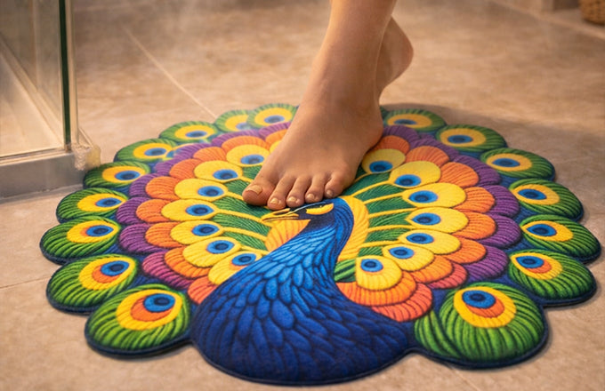 Peacock Design Decorative Door Mat